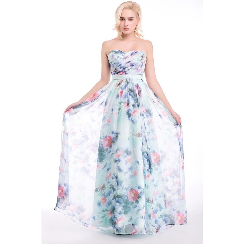 Grace Karin formal dress size 12 NEW WITH TAGS mint green with florals sheer
